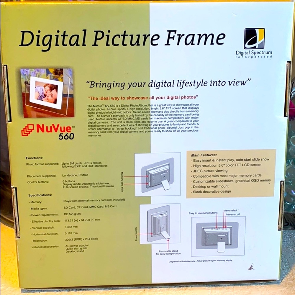 NuVue Digital Slideshow Picture Frame - Picture 2 of 8